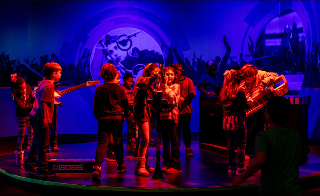 Children participating in a workshop at the Grammy Museum.
