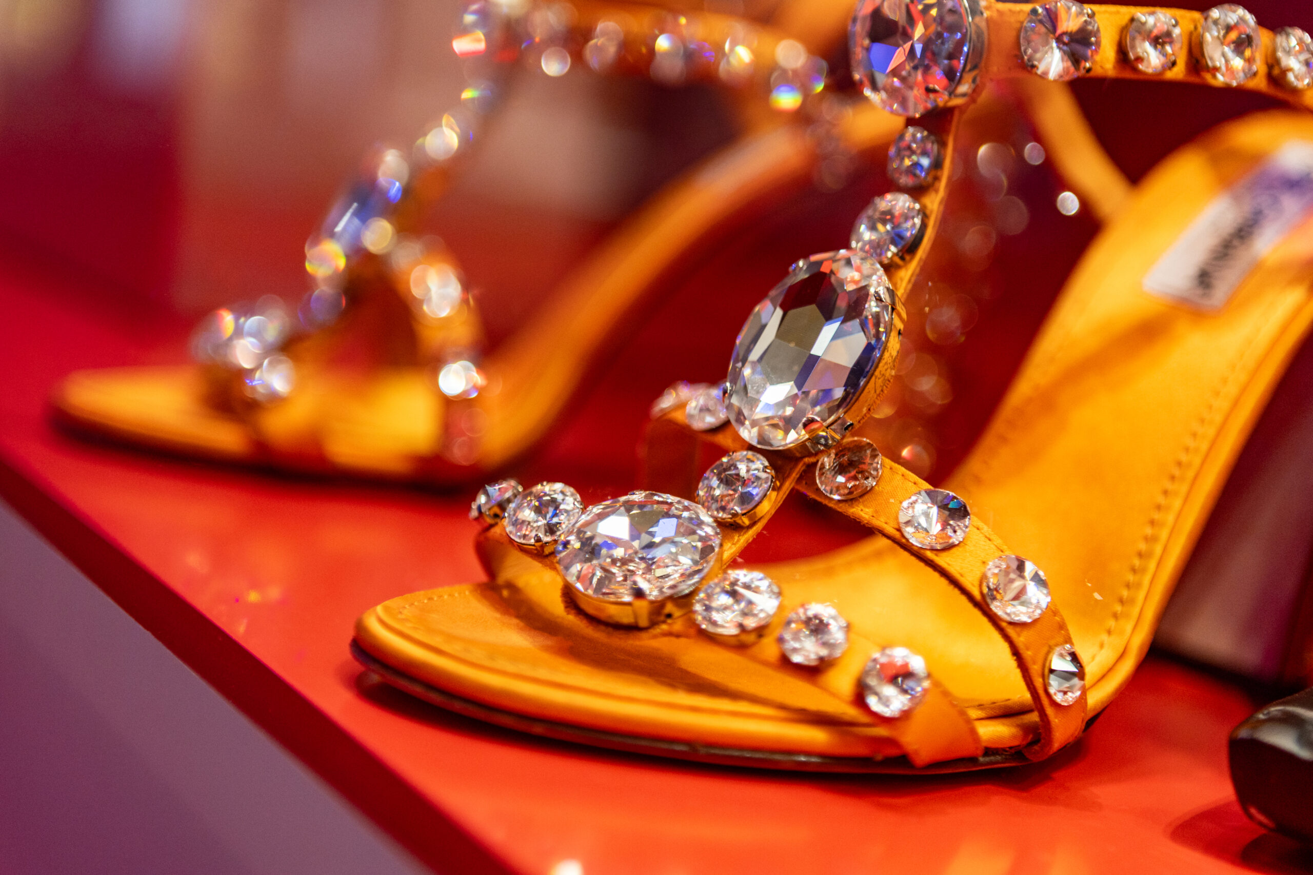 Shoes with jewels.
