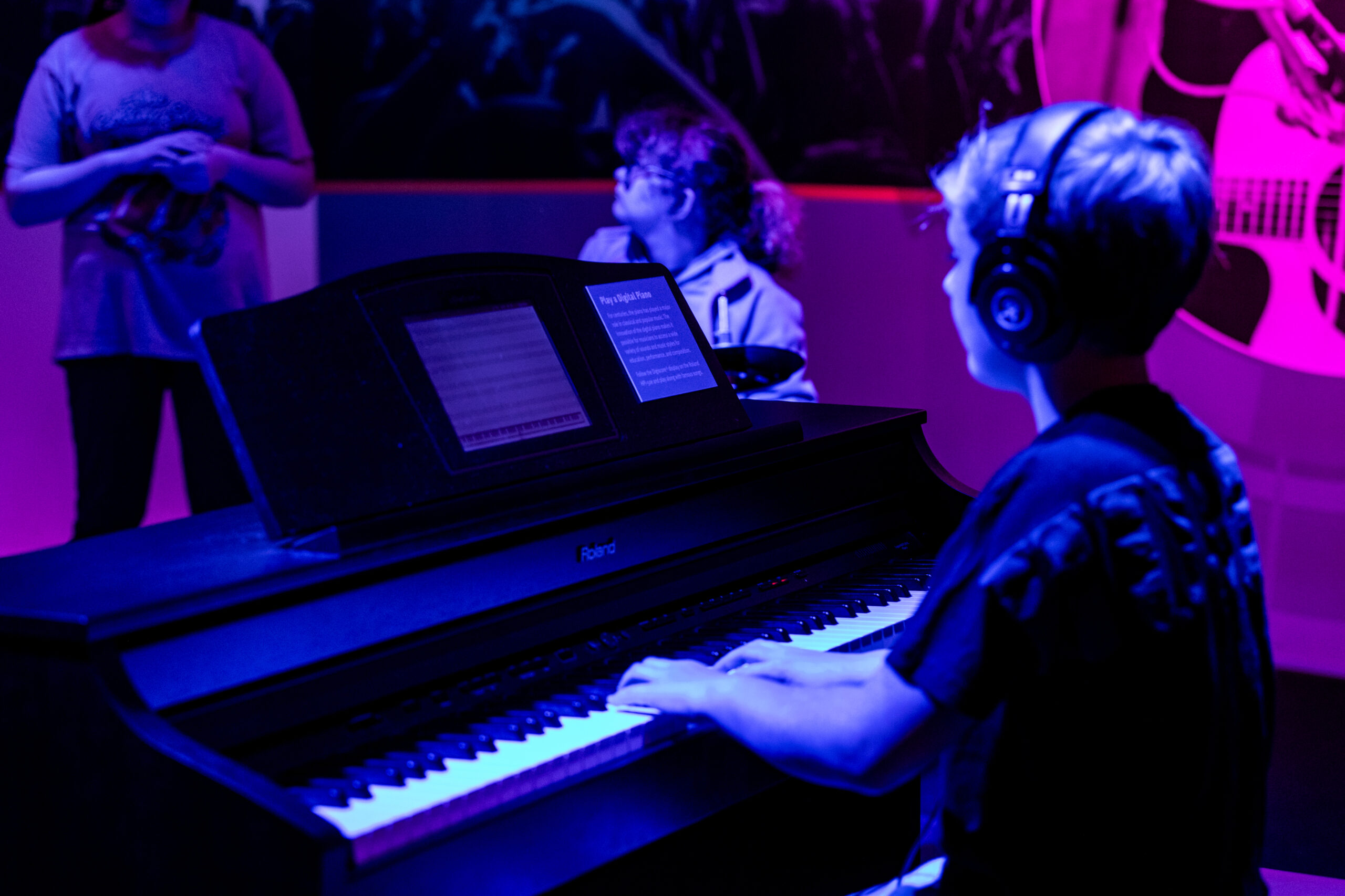 Child playing the piano.