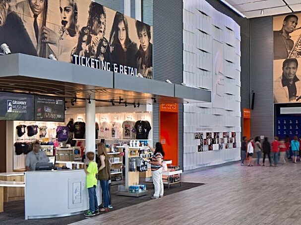 people in a large building